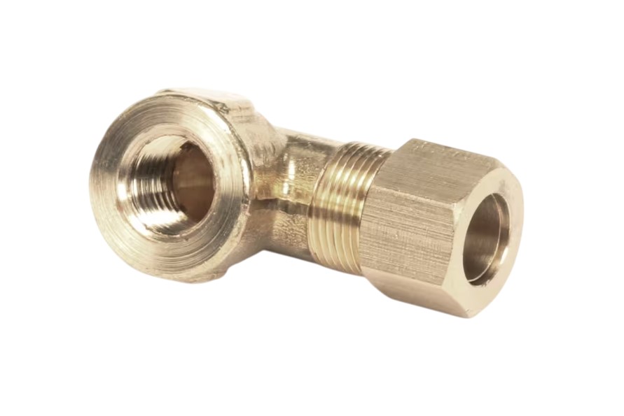 Vulcan Hart FP-086-43 Range Fitting Tube 90&deg; Brass 7/16" X 1/4" FPT