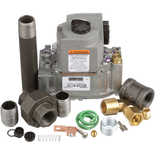Blodgett 18261 NAT/LP Gas Safety Valve 1/2" W/1/2" X 5" Pipe Nipple 1/2" Union & Coupling 24V