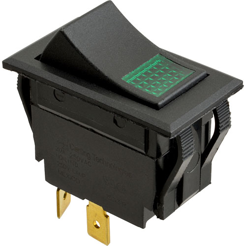 Carter Hoffmann 186020075 Green On/Off Switch, 250V DPDT