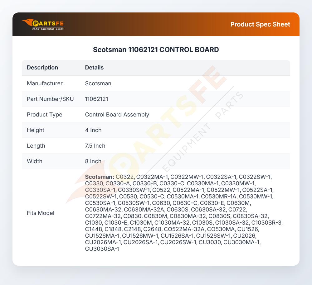 Scotsman 11062121 Ice Machine Control Board