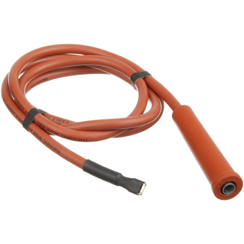 Garland GL1815002 45" Oven  Red Ignition Cable W/ Straight Boot, 1/4" F Push On