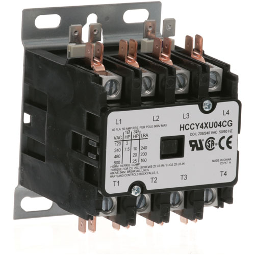 Hatco HT02-01-018-00 Contactor 4-Pole 40A/50A 208/240V