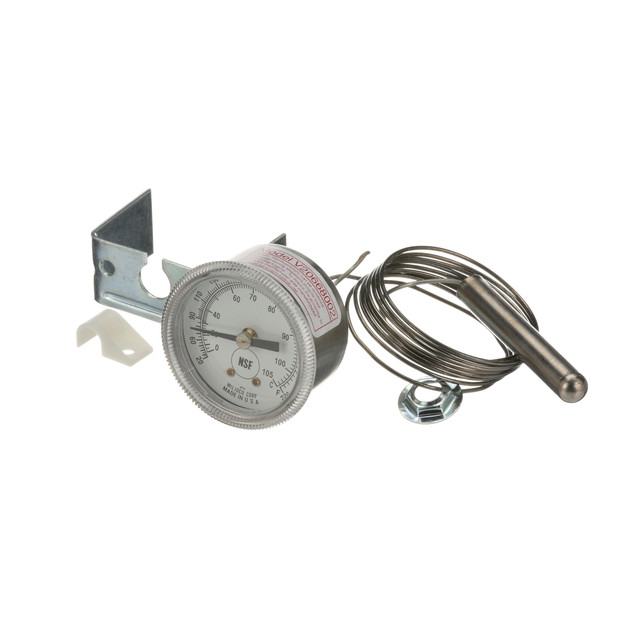 Henny Penny 14250 2" Diameter Thermometer W/ 7/16" X 3"bulb,  Rear U-Clamp Mount