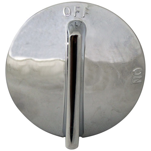 Garland GL224002 Chrome Knob 2" DIA, OFF/ON, Mount .240", Flat Up, 3/8" Metal Protrusion
