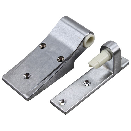 Kolpak 23620-1075 Brushed Chrome Lower Door Hinge, 7" X 7" OD