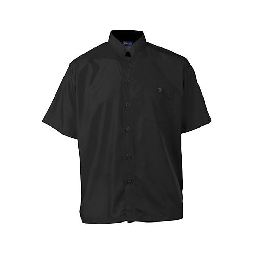 Allpoints 2126BKBKXL KNG XL  Active Chef Shirt Mens Black SS
