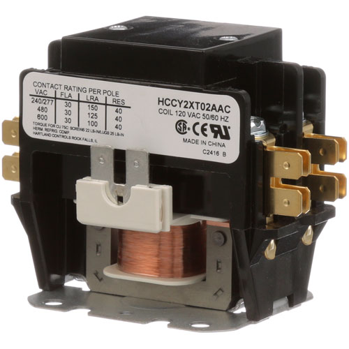 Hobart 346078-2 2 Pole Contactor, 110/120V, 30 AMP