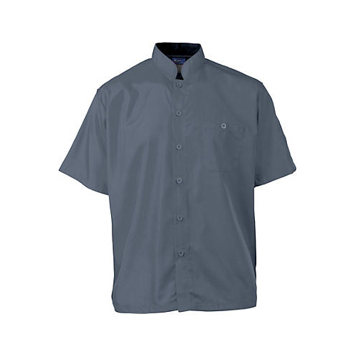 Allpoints 2126SLBKM KNG M Active Chef Shirt Mens Slate/Black SS