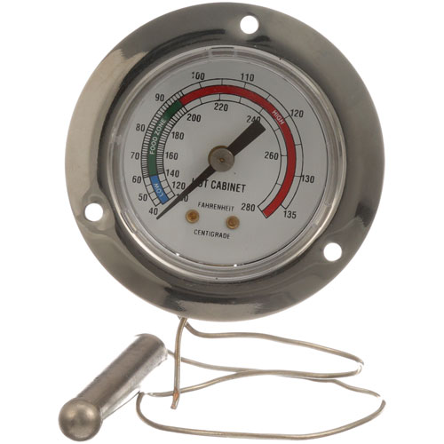 Cres Cor 5240008 2" Thermometer, Range 100-280&deg;F, 3" Flange