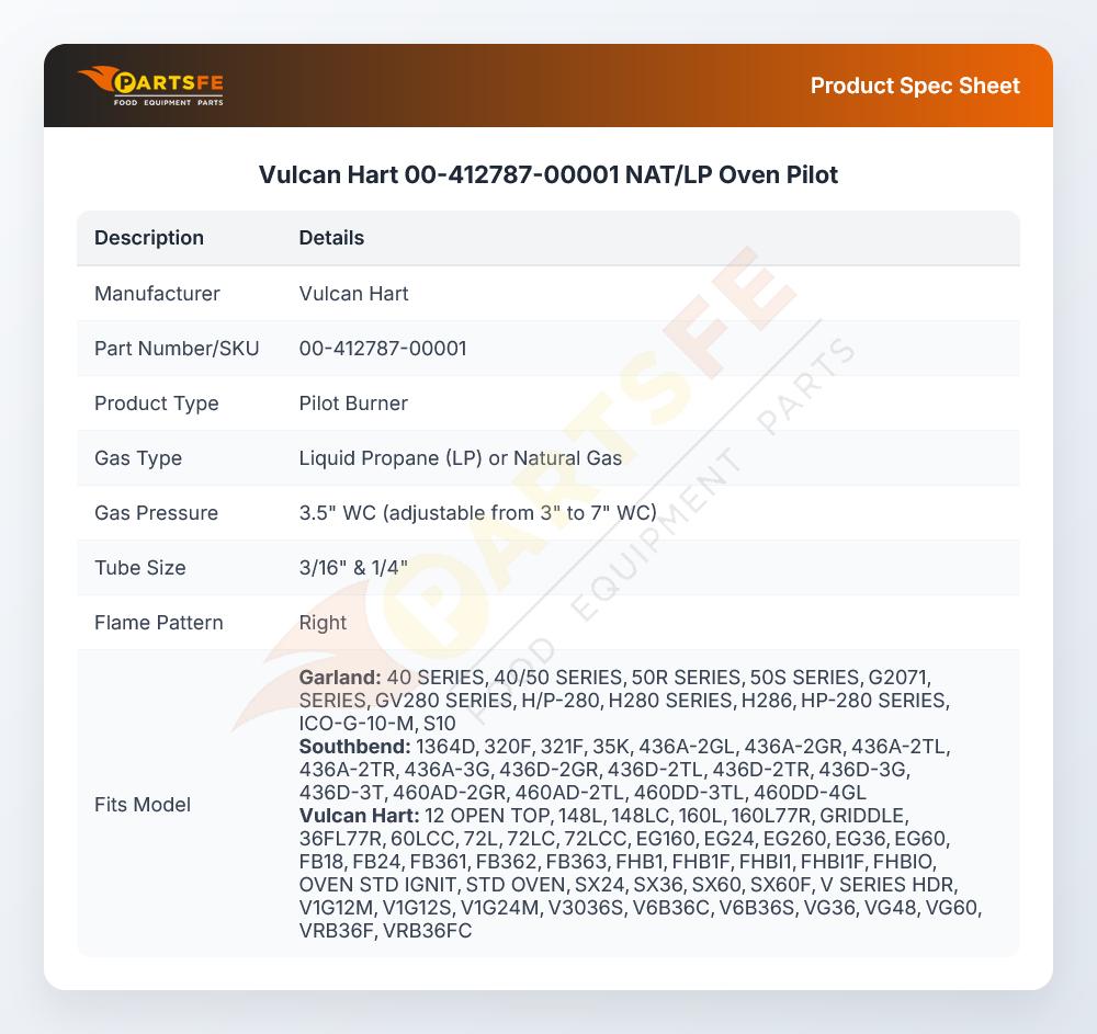 Vulcan Hart 00-412787-00001 Range Pilot NAT/LP