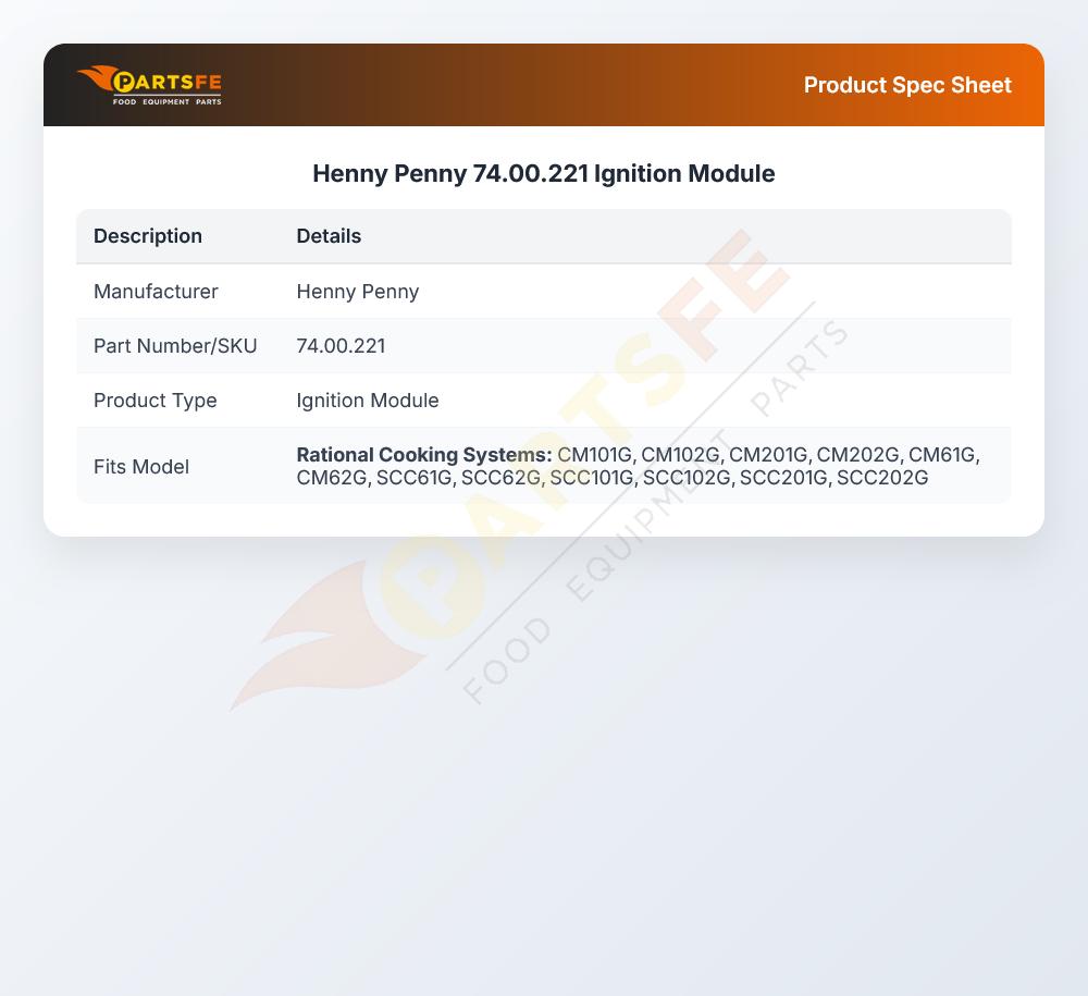 Henny Penny 74.00.221 Ignition Module