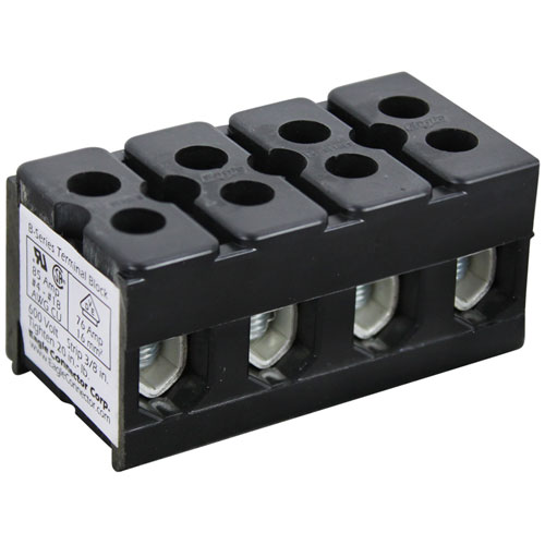 Hatco 02-15-047-00 Toaster Terminal Block, 4 Pole 85 AMP 600V