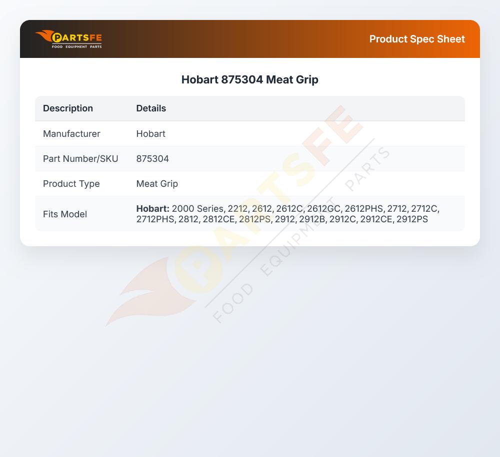 Hobart 875304 Meat Grip