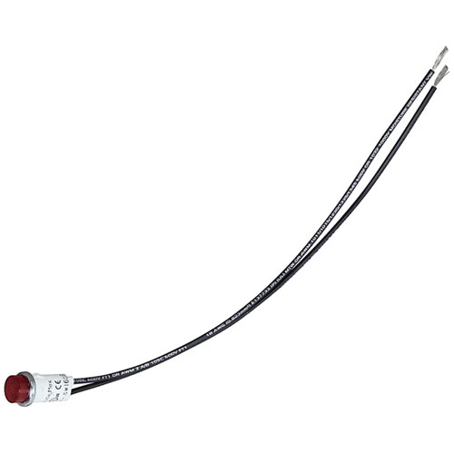 Duke TA-25 Red Signal Light W/ Chrome Bezel,1/2" Hole, 250V