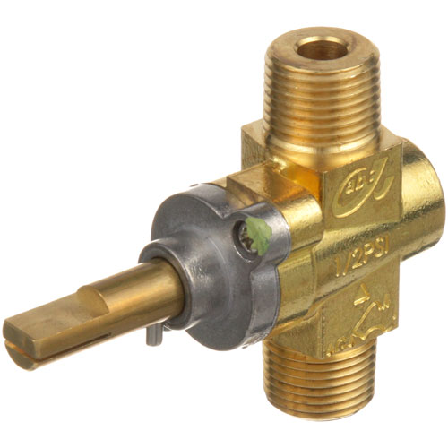 Hobart 407789-00003 Oven Gas Valve, 3/8" MPT X 3/8" MPT, Rotation Off/On
