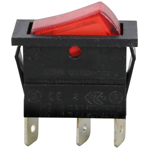 APW 1305610 Warmer Rocker Switch Red Lighted On/Off 250 VAC