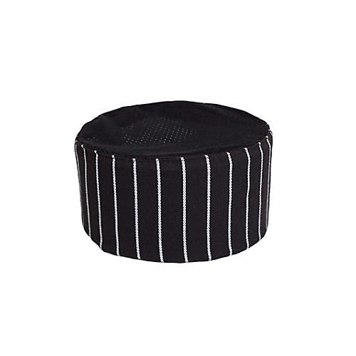 Allpoints 1880CKBK Kng Chef Hat Skull Cap Mesh, striped