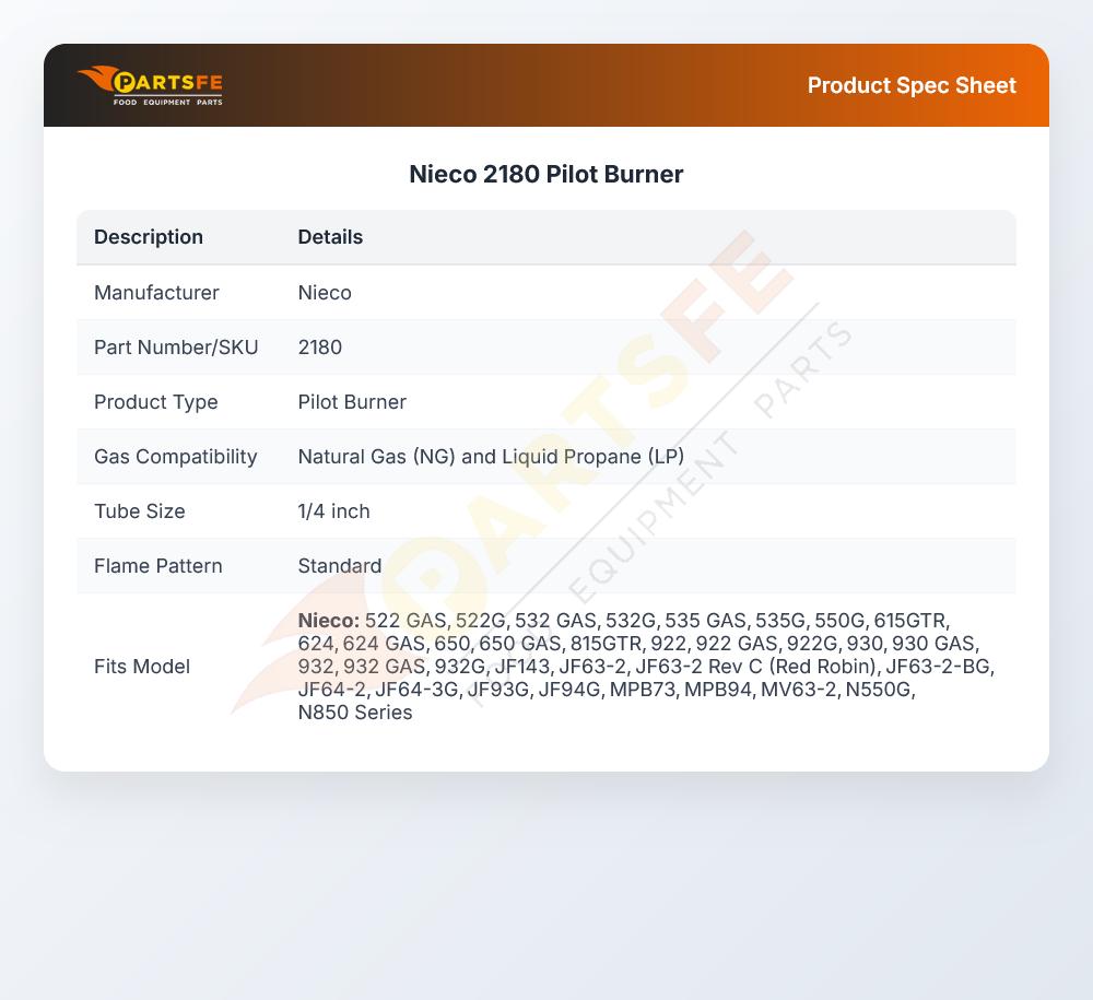 Nieco 2180 Pilot Burner