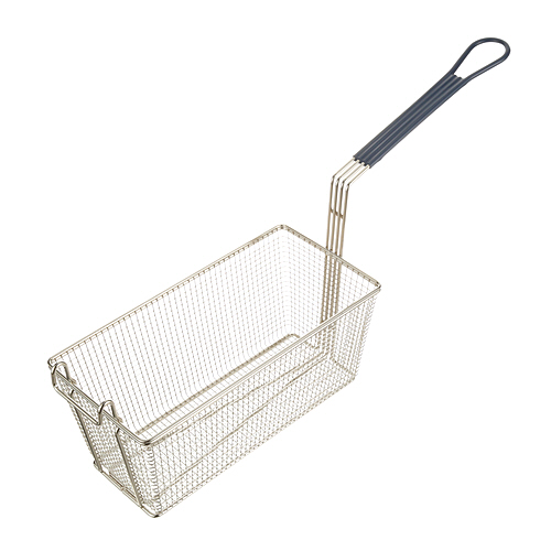 Hobart 00-410737-00001 Twin Size Fryer Basket, 13-1/4 "L X 6-5/8" W X 6" H, Coated Handle