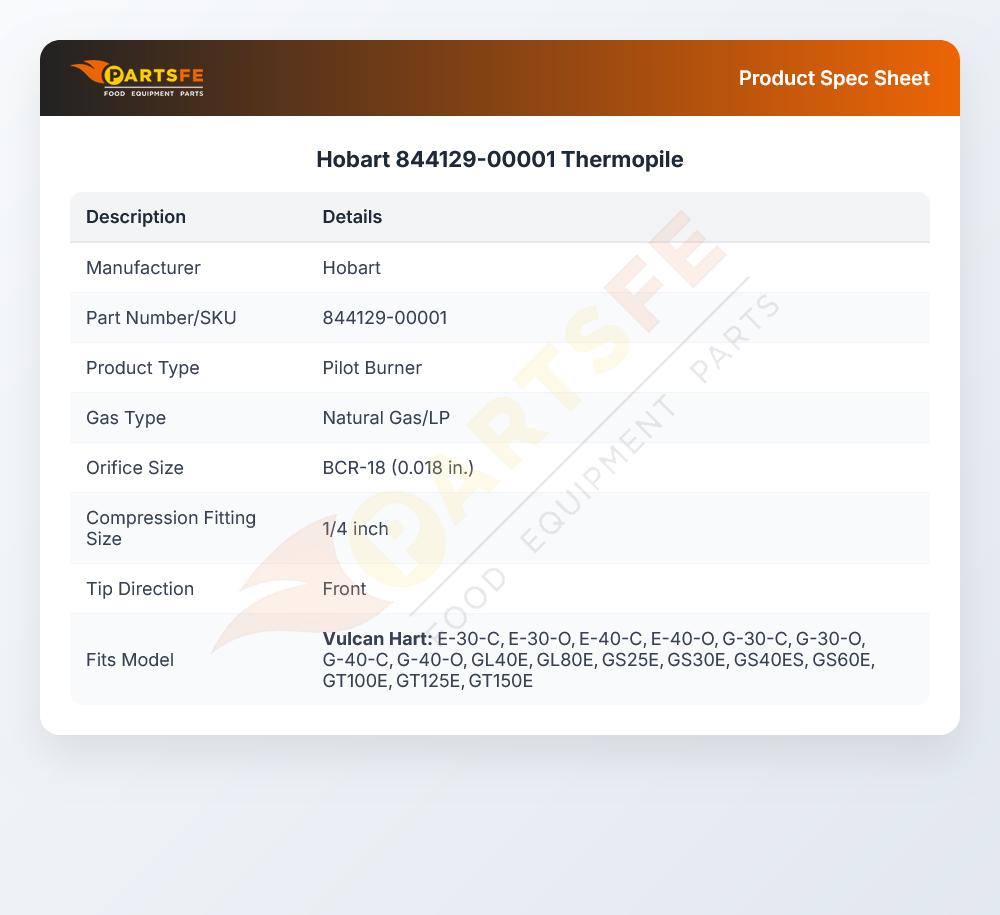 Hobart 844129-00001 Thermopile
