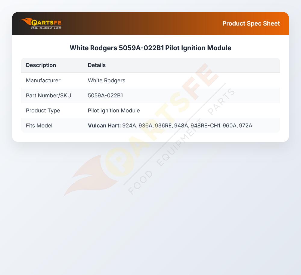 White Rodgers 5059A-022B1 Pilot Ignition Module