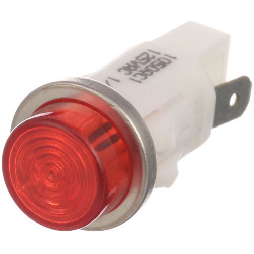 Blodgett 15673 Red Signal Light, 125V, 1/2" Hole, Chrome Beze