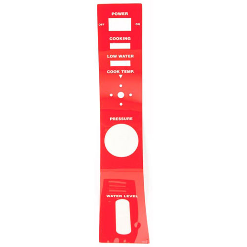 Crown Steam 7002-1 Control Panel Label Red