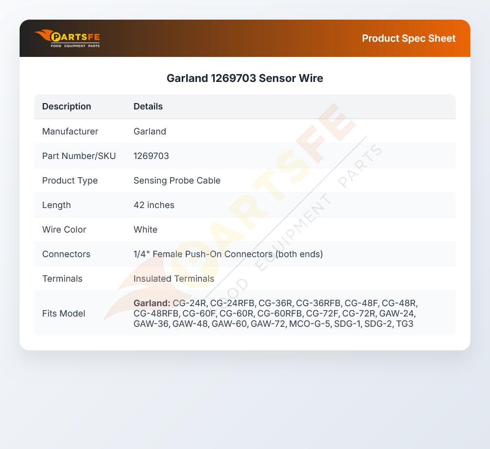 Garland 1269703 Sensor Wire
