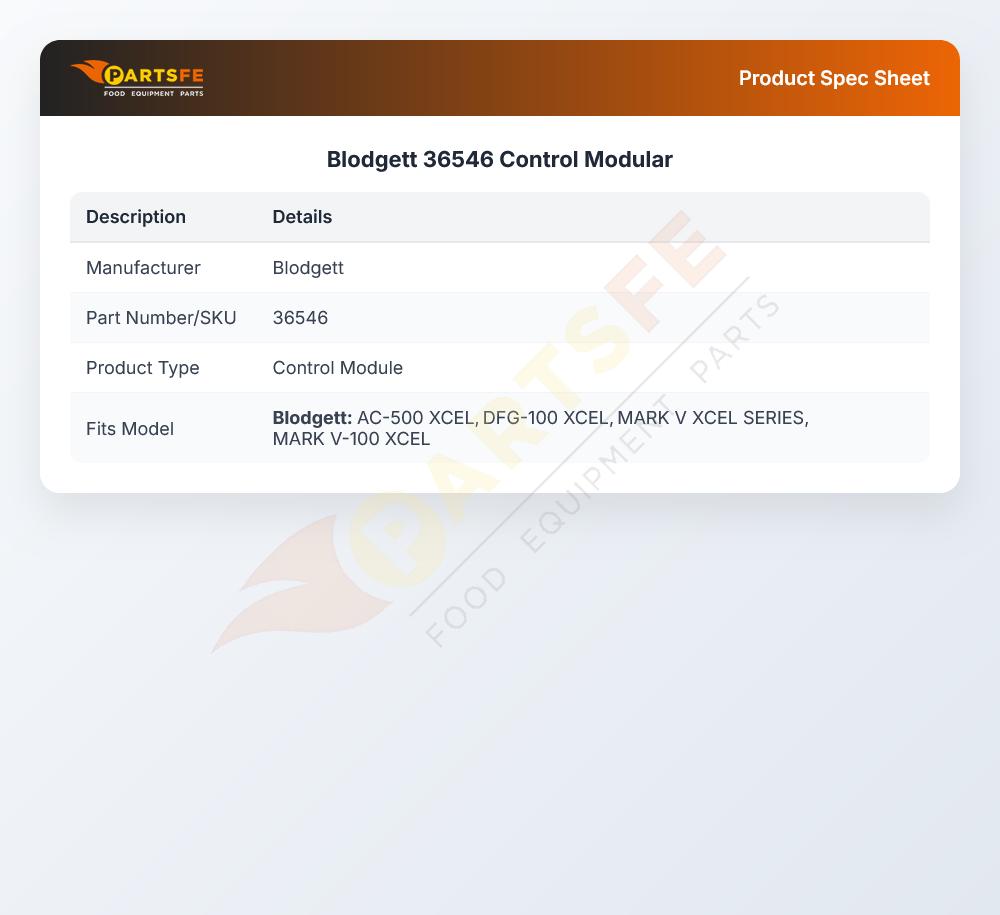 Blodgett 36546 Convection Oven Temperature Controller