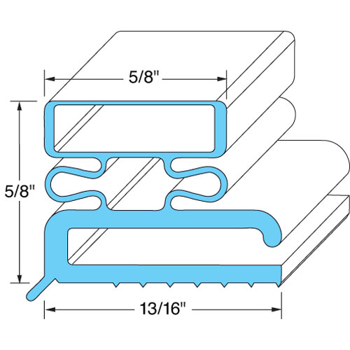 Traulsen 341-04505-00 Door Gasket 23 1/2" X 59 1/2"