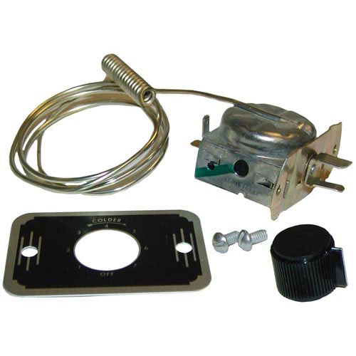 Delfield 2194262 Cooler Control W/ Knob, Plate, and 3/8" X 1-1/2" Coiled Bulb