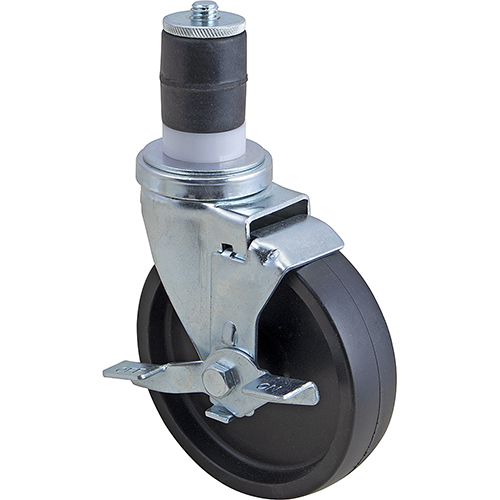 Component Hardware Group CMS4-5BBN 5" Stem Swivel Caster W/Break, 300 LBS Capacity ,1 5/8" OD Tubing