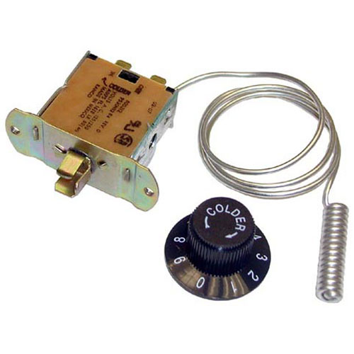 Ranco A10-2502 Freezer Control W/ Dial , 3/8" X 1-1/2" Coiled Bulb & Slot Stem