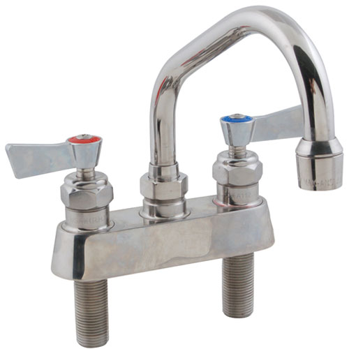Fisher FIS3510 4" Deck-Mount Faucet SS 0.6" SP