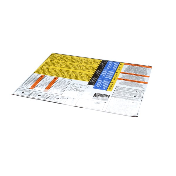 Pitco A6100201 Sheet Gas Label 7/14/18/14R/14C