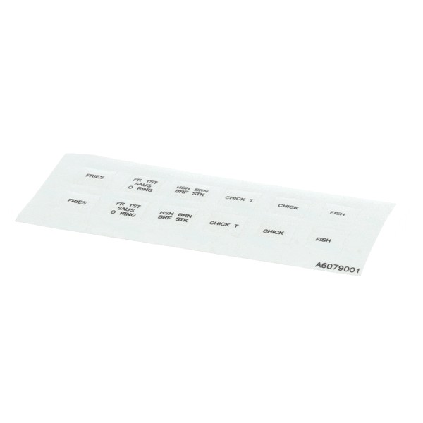 Pitco A6079001 Label, Decal Overlay Computer Backup