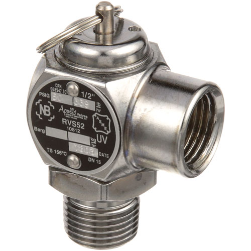 Groen GR10-512S50 Steam Safety Relief Valve 1/2" NPT Chrome