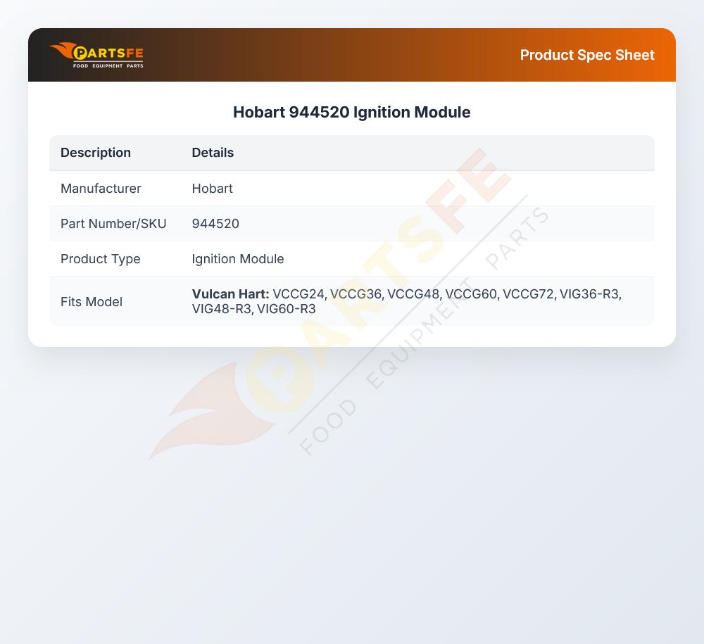 Hobart 944520 Ignition Module