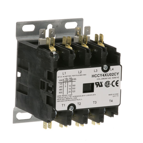 General Electric XNC6X2 4 Pole Contactor, 208/240V,30AMP