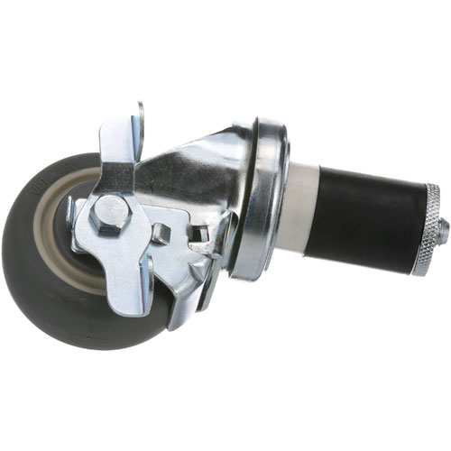 Allpoints 262409 Swivel Stem Caster W/BRK 3 W 1-5/8 OD Tubing