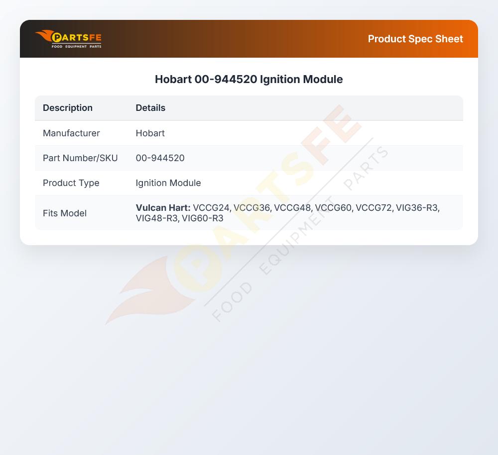 Hobart 00-944520 Ignition Module