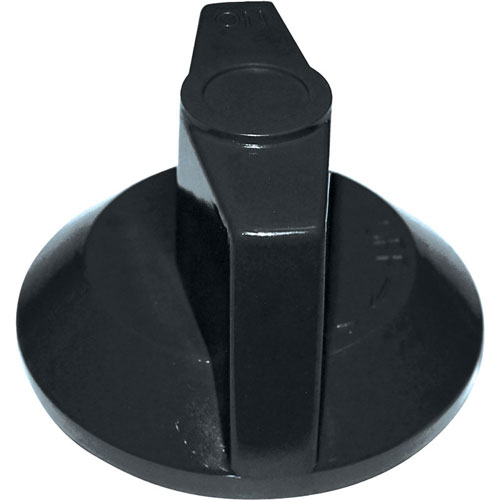 Hobart 719256-00002 Black Plastic Burner Valve Knob, 2-1/2" DIA, OFF-ON, Mount .24"