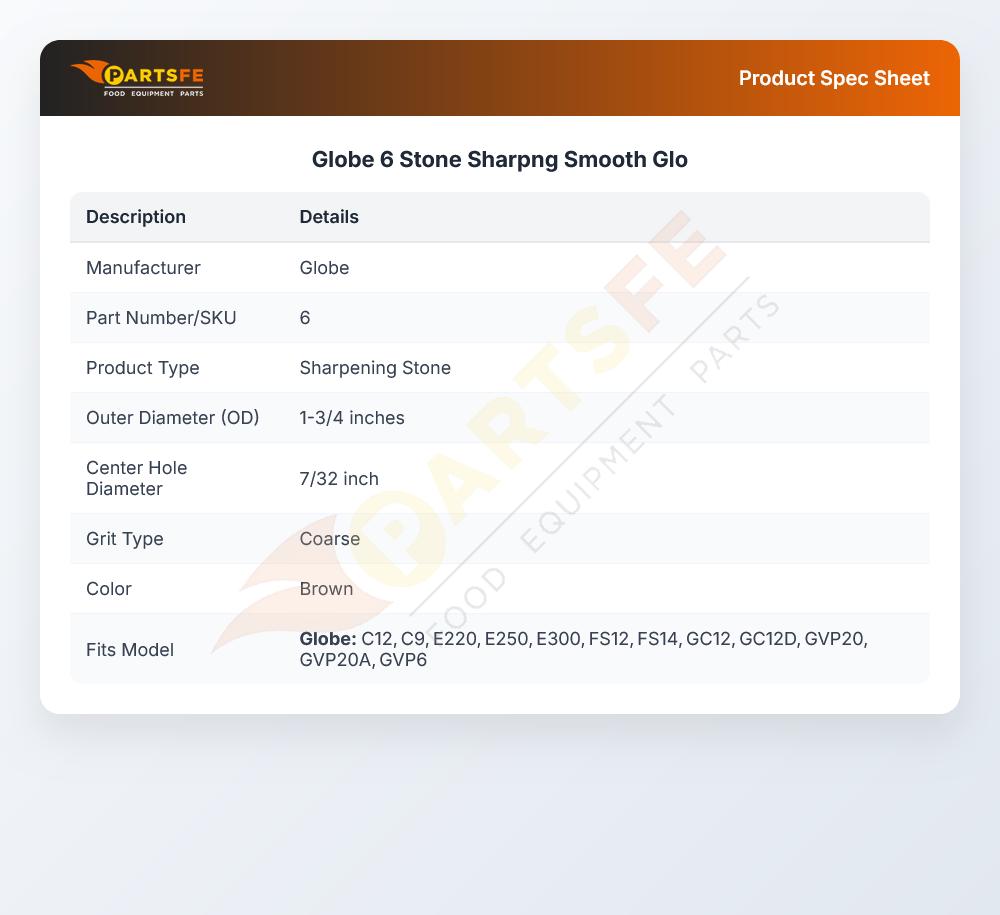 Globe 6 Coarse Sharpening Stone