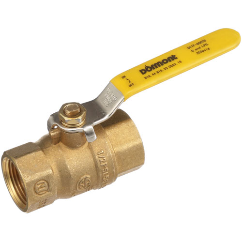 Dormont 75-FV Gas Shut-off Valve, 3/4" FPT, Dormont with Yellow Handle