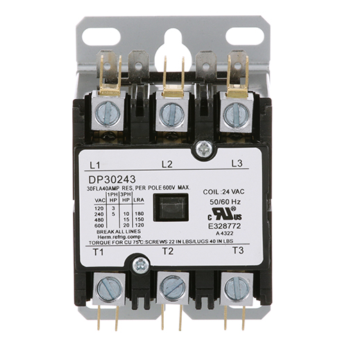Groen 858102 3 Pole Contactor, 40 AMP, 24V