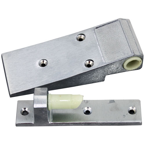 Kolpak 23600-1075 Reversible Cam Lift Hinge - Brushed Chrome Finish, 8" Long OD, 7" Wide OD