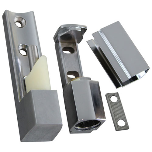 FWE HNG LIFT-OFF 215 Polished Chrome Edgemount Hinge Offset 7/8", Length 4-5/16", Width 1-1/8"