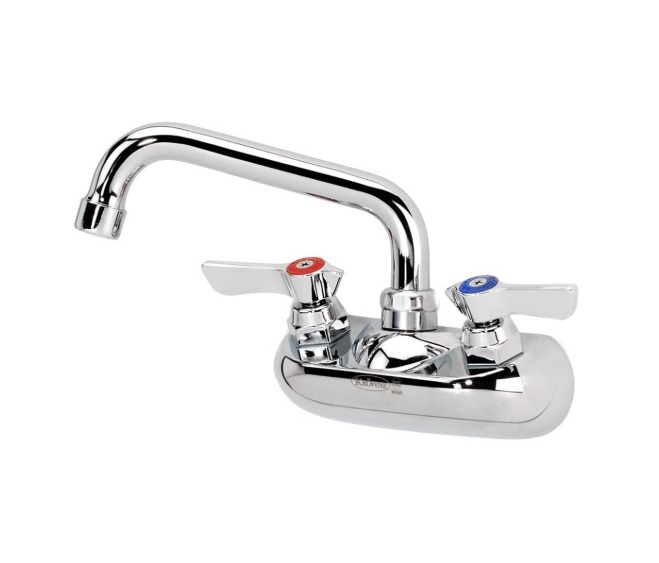 Krowne 10-406L Center Wall Mount Faucet Silver Series 4